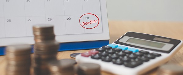 Calendar showing day of debt collecting