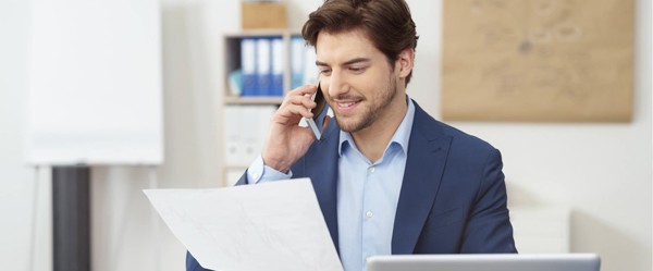 Man Talking on Phone