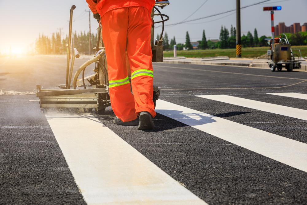 road line marking